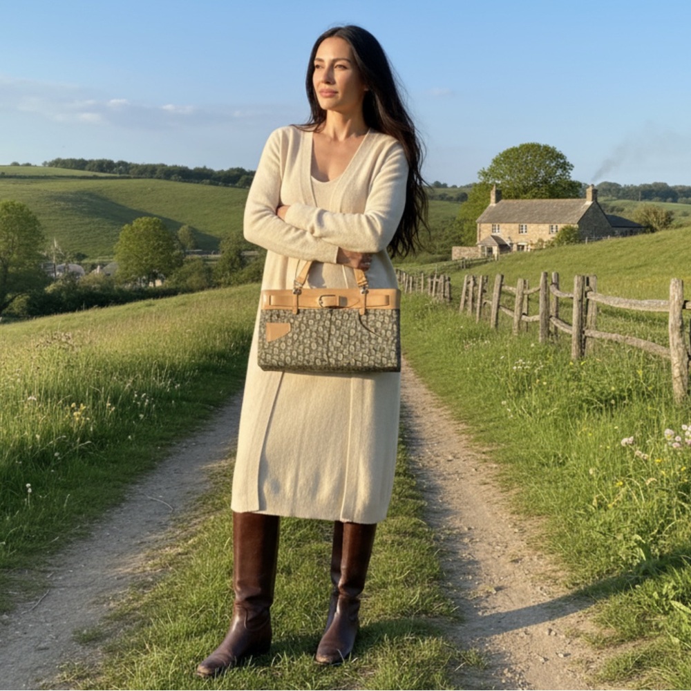 Dior Beige and Green Canvas Bag - Picture 13 of 13